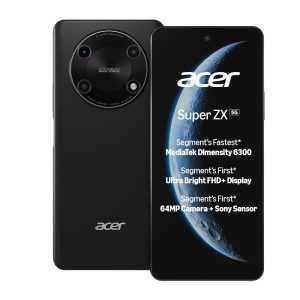 Acer Super ZX 5G (Cosmic Green, 8GB RAM, 128GB Storage) | 120 Hz FHD+ Display | 5000 mAh Ultra-Thin Battery | Dimensity 6300 5G Processor | Sony 64MP AI Camera